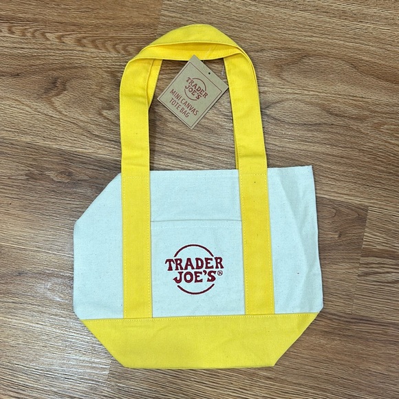 Trader Joe’s mini tote bag - yellow - Picture 1 of 2